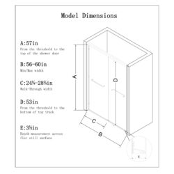 Aluminum Frame Double Sliding Soft Close Bathtub Shower Door, 1 / 4" Tempered Glass And Dual 304 Stainless Steel Handles - Matte Black