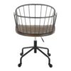 Riley - Farmhouse Adjustable Office Chair - Black / Dark Walnut - Image 4