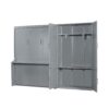 Queen Size Murphy Elegant Wall Bed With Closet - Gray - Image 3