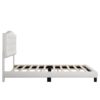 King Upholstered Platform Bed With Saddle Curved Headboard And Diamond Tufted Details - Beige - Image 6