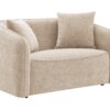 Keith - Chenille 3 Piece Living Room Set (Comes With Matching Color Toss Pillows) - Beige - Image 8
