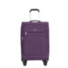 5 Piece Set (18/23/27/Travelbag /Toiletry Bag), Softshell Suitcase Spinner Wheels Terylene Polyester Luggage Sets Carry On Suitcase Luggage Lightweight Durable Suitcase - Purple - Image 10