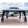 Outdoor Patio Gazebo Canopy Tent With Ventilated Double Roof And Mosquito Net (Detachable Mesh Screen On All Sides), Suitable For Lawn, Garden, Backyard And Deck - Gray - Image 13