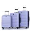 3 Piece Luggage Sets Pc Lightweight & Durable Expandable Suitcase With Two Hooks, Double Spinner Wheels, Tsa Lock, (21/25/29) - Light Purple - Image 4
