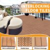 Plastic Interlocking Deck Tiles, Patio Flooring Outdoor Waterproof All Weather Use For Garden Poolside Front / Back Yard (Set of 44) - Burlywood - Image 8