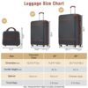 Hardshell Luggage Sets 3 Pieces 20" / 28" Luggages And Cosmetic Case Spinner Suitcase With Tsa Lock Lightweight - Black - Image 2