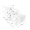 Ergonomic Single Seater Sofa With Ottoman, High Resilience Support Cushions, Modern Lounge Chair - Green - Image 2