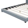 Queen & Twin Long Size Upholstered Platform Bed, Mother & Child Bed - Gray - Image 13
