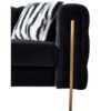 Chesterfield - Modern Tufted Velvet Living Room Sofa, 84.25''W Couch - Black - Image 5