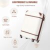 20" Hardside Luggage With Cosmetic Case, 2 Piece Lightweight Suitcase Set With Spinner Wheels, Carry On Vintage Luggage - White - Image 7
