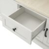 Hall Tree With 3 Hooks, Coat Hanger, Entryway Bench, Storage Bench, 3 In 1 Design, For Entrance, Hallway White - White - Image 9