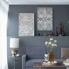 Leaf Shadow Box Wall Decor (Set of 2) - White / Gray - Image 3
