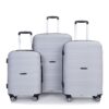 Hardshell Suitcase Spinner Wheels Pp Luggage Sets Lightweight Durable Suitcase With Tsa Lock, 3 Piece Set (20/24/28) - Silver - Image 9