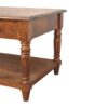 Turned Legs 2 Drawer Coffee Table - Brown - Image 7