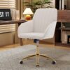 Ergonomic Swivel Office Chair, Adjustable And Comfortable - Beige - Image 5