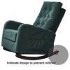 Accent Chair TV Chair Lazy Recliner Comfortable Fabric Leisure Sofa, Modern High Back Armchair - Deep Green - Image 10