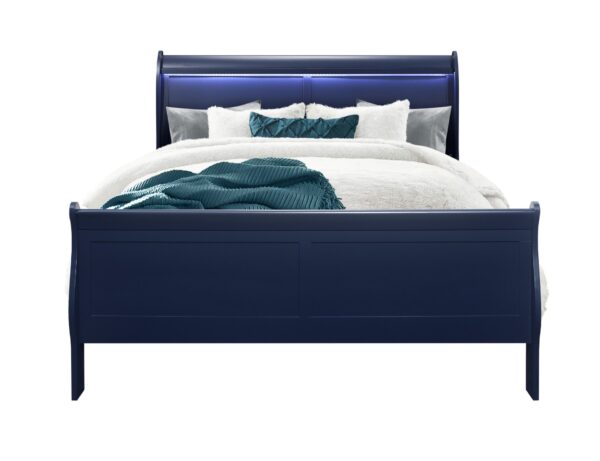 Charlston - Full Bed Design With LED - Blue