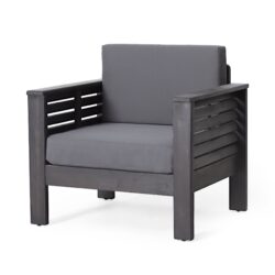 Flare - Outdoor Club Chair With Water Resistant Cushions - Dark Gray