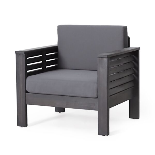 Flare - Outdoor Club Chair With Water Resistant Cushions - Dark Gray