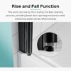 Frameless Shower Doors For Bathtub, 1 / 4" SGCC Tempered Glass - Matte Black - Image 5