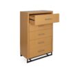 Glimmering Chest With 5 Drawers And Iron Base - Maple / Black - Image 5