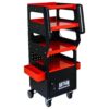 4 Level Multi Purpose Trolley For Diagnostics - Black / Red - Image 7