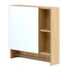 Wall Mounted Bathroom Storage Cabinet With Mirror Door, Medicine Cabinet, Over The Toilet Storage Cabinet With Shelves And Towel Rack - Burly Wood - Image 9