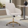 Ergonomic Swivel Office Chair, Adjustable And Comfortable - Beige - Image 2