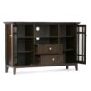 Bedford - Tall TV Media Stand - Dark Tobacco Brown - Image 4