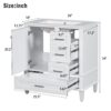 Bathroom Vanity, Modern Bathroom Cabinet With Sink Combo Set, Bathroom Storage Cabinet With A Soft Closing Door And 3 Drawers, Solid Wood Frame - White - Image 9