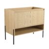 Minimalist 36" Freestanding Bathroom Vanity With 2 Soft Close Cabinet Doors - Oak - Image 2