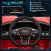 Aosom - Kids Ride On Car, 12V Licensed Audi Rs E-Tron Gt 3.1 Mph Electric Car For Kids, Ride-On Toy For Boys And Girls With Remote Control, 4 Wheels With Suspension, Horn, Music, Lights - Red - Image 4
