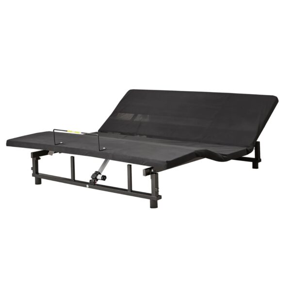 Adjustable Bed Base Frame With Head And Foot Incline Wireless Remote Zero Gravity Quiet Motor Black Queen - Antique Black