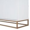 Queen Size Murphy Bed With Iron Legs, Modern Design - White - Image 11