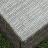 4 Piece Patio Sectional Wicker Rattan Outdoor Furniture Sof Set With Storage Box - Gray / Creme - Image 15