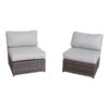 2 Person Seating Set With Cushions - Brown / Gray - Image 4