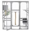 Outdoor Cat House, Diy Cat Enclosure Catio With Double Enter Doors - Light Gray - Image 7