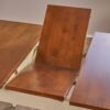 Rectangle Dining Table With Cream Legs - Dark Oak - Image 7