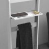 Accent Portable Garment Rack, Clothes Valet Stand With Storage Organizer - White - Image 9