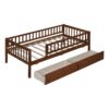 Twin Size Daybed Bed With Two Drawers - Walnut - Image 11