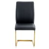 Luxurious And Minimalist Chair Covers, 2 High Elasticity Dining Chairs Arched Legs - Black / Gold - Image 18