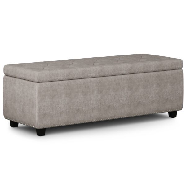 Hamilton - Storage Ottoman - Distressed Gray