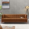 Mara - Tufted Sofa - Cognac / Tan - Image 4