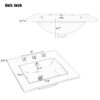 Modern 20.3" Bathroom Vanity With Sink, Functional Drawer, Soft Closing Door - White - Image 10
