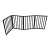 Pet Gate Dog Gate For Doorways, Stairs Or House Freestanding, Folding - Dark Brown - Image 8