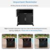 Versatile Outdoor Cabinet With Folding & Expandable Work Surfaces, Ample Storage Space, And Lockable Wheels - Matte Black - Image 7