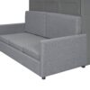 Queen Size Murphy Wall Bed With Cushion - Gray - Image 7