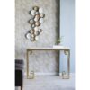 Metal Contemporary Wall Decor Accent, Large Hanging Sculpture For Bedroom Entryway Living Room - Golden / White - Image 4