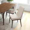 Kate - Mid-Century Modern Dining Chair (Set of 2) - Fabric - White - Image 10