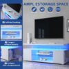 TV Stand For 60" TV LED Gaming Entertainment Center Media Storage Console Table With Large Side Cabinet For Living Room - White - Image 6